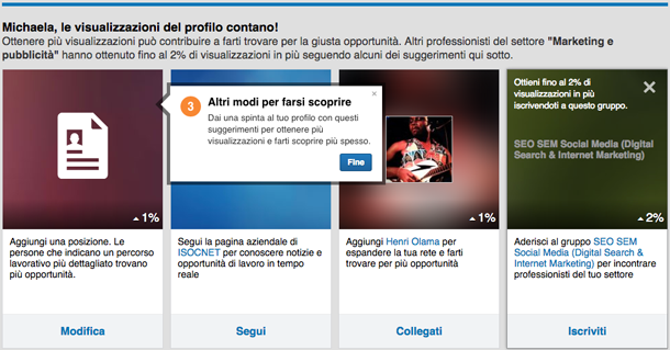 LinkedIn Consigli per aumentare le visualizzazioni del profilo
