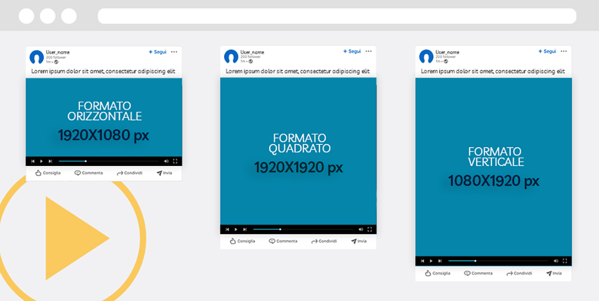 Formato video per post sponsorizzato su Linkedin