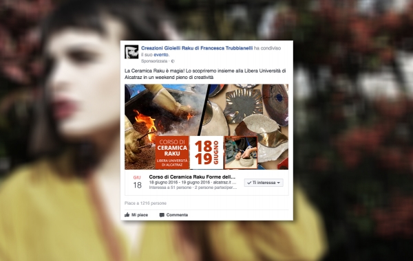 Post ed Eventi Sponsorizzati Facebook - Gioielli Raku